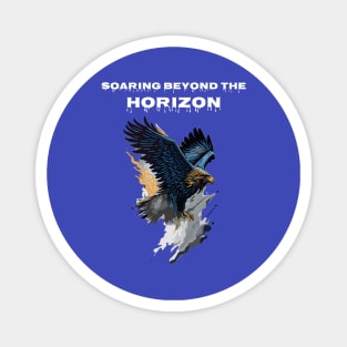 Eagle in Flight: Soaring Beyond Horizon Magnet